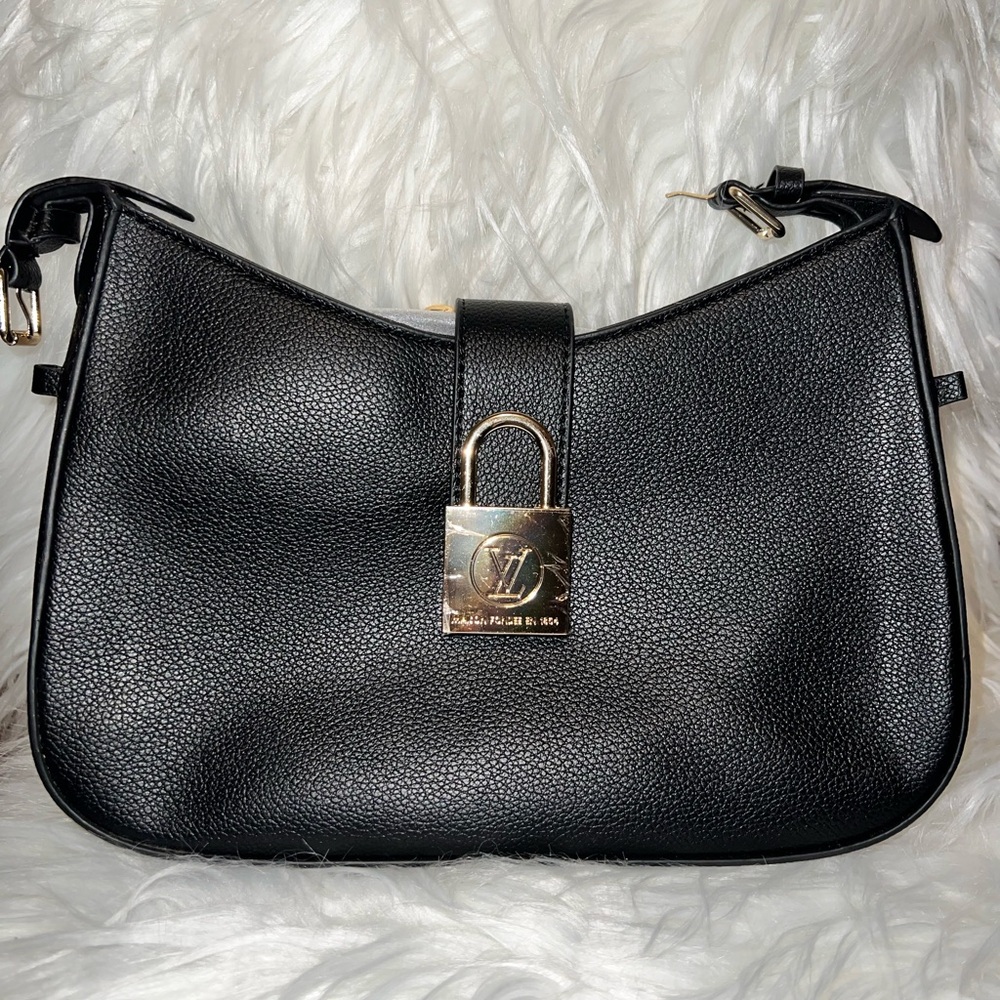 Black Leather Shoulder Bag